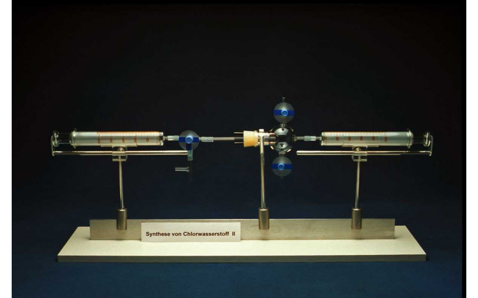 Versuchsaufbau Synthese von Chlorwasserstoff II